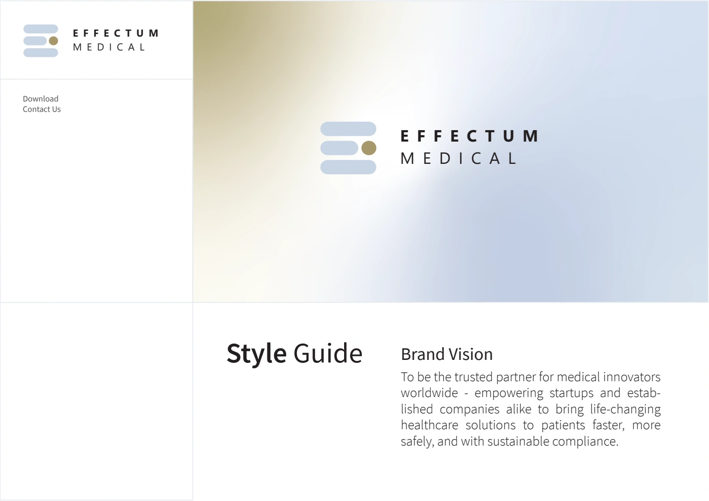 Effectum Medical AG style guide using the existing company logo.
